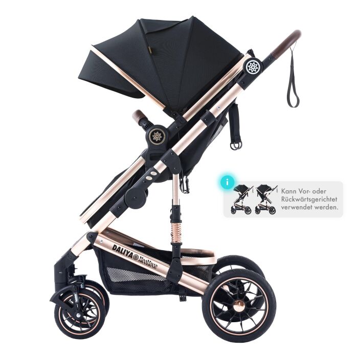 Daliya® NEOMOVE 2in1 Kinderwagen & Buggy (Gold-Schwarz)