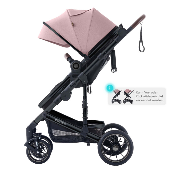 Daliya® NEOMOVE 2in1 Kinderwagen & Buggy (Schwarz-Rosa)