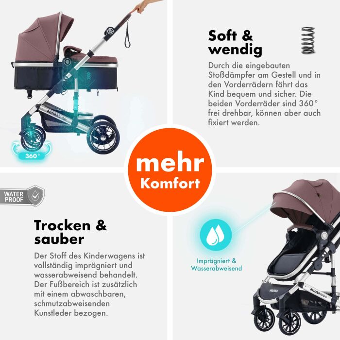Daliya® NEOMOVE 2in1 Kinderwagen & Buggy...
