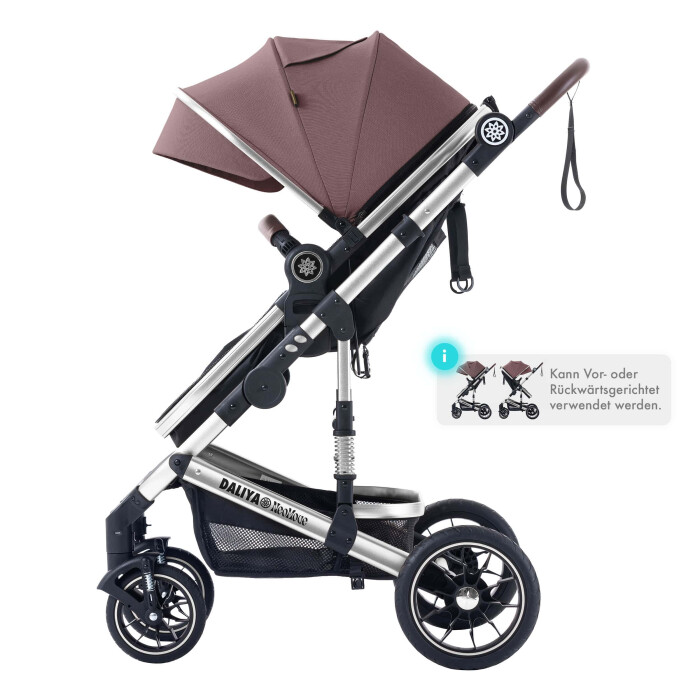 Daliya® NEOMOVE 2in1 Kinderwagen & Buggy (Silber-Violett)
