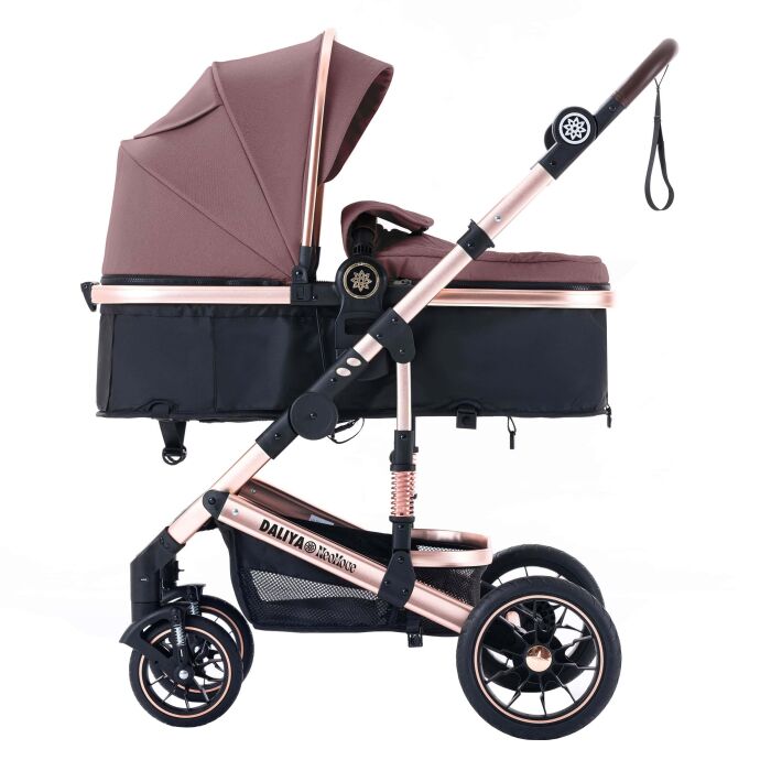 Daliya® NEOMOVE 3in1 Kinderwagen & Buggy (Rosegold-Violett)