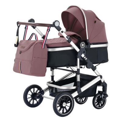 Daliya® NEOMOVE 3in1 Kinderwagen & Buggy (Silber-Violett)