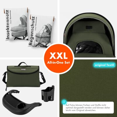 Daliya® FLEXI-PRO M 2in1 Kinderwagen & Buggy (Olivgrün)