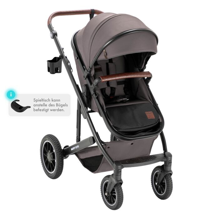Daliya® FLEXI-PRO M 2in1 Kinderwagen & Buggy (Braun-Grau)