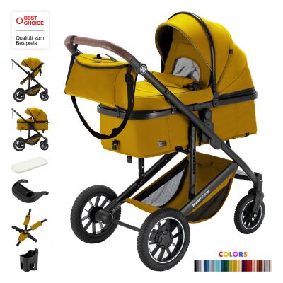 Daliya® FLEXI-PRO M 2in1 Kinderwagen & Buggy (Gelb)