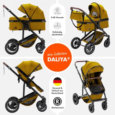 Daliya® FLEXI-PRO M 2in1 Kinderwagen & Buggy (Gelb)