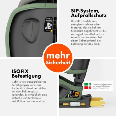 Daliya® JOYMAX i-Size Kinderautositz 76-150cm (Grün)