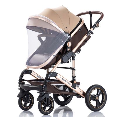 Daliya® BAMBIMO 2in1 Kinderwagen & Buggy (Braun - Gold)