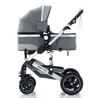 Daliya® BAMBIMO 2in1 Kinderwagen & Buggy (Bordeaux Rot - Gold)