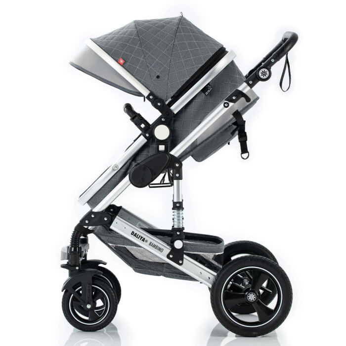 Daliya® BAMBIMO 2in1 Kinderwagen & Buggy (Dunkelgrau - Schwarz)