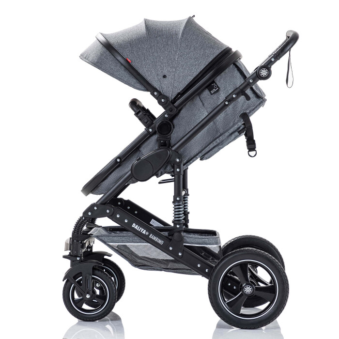 Daliya® BAMBIMO 2in1 Kinderwagen & Buggy (Dunkelgrau - Schwarz)