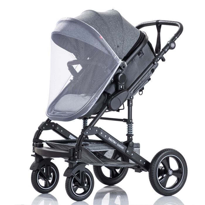 Daliya® BAMBIMO 2in1 Kinderwagen & Buggy (Dunkelgrau - Schwarz)