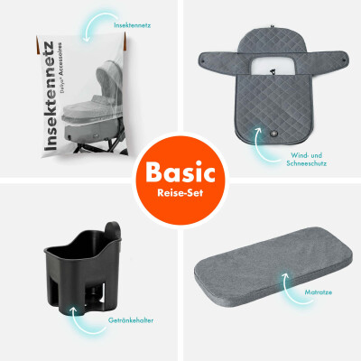 Daliya® BAMBIMO 2in1 Kinderwagen & Buggy (Dunkelgrau - Schwarz)