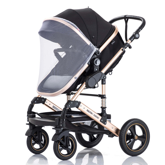 Daliya® BAMBIMO 2in1 Kinderwagen & Buggy (Schwarz - Gold)