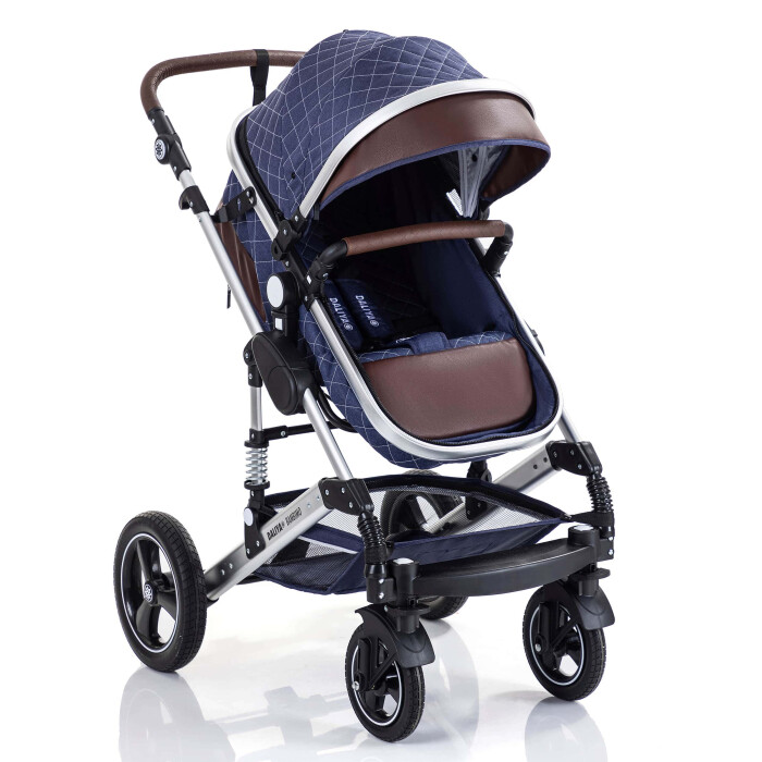 Daliya® BAMBIMO 2in1 Kinderwagen & Buggy (Blau - Silber)