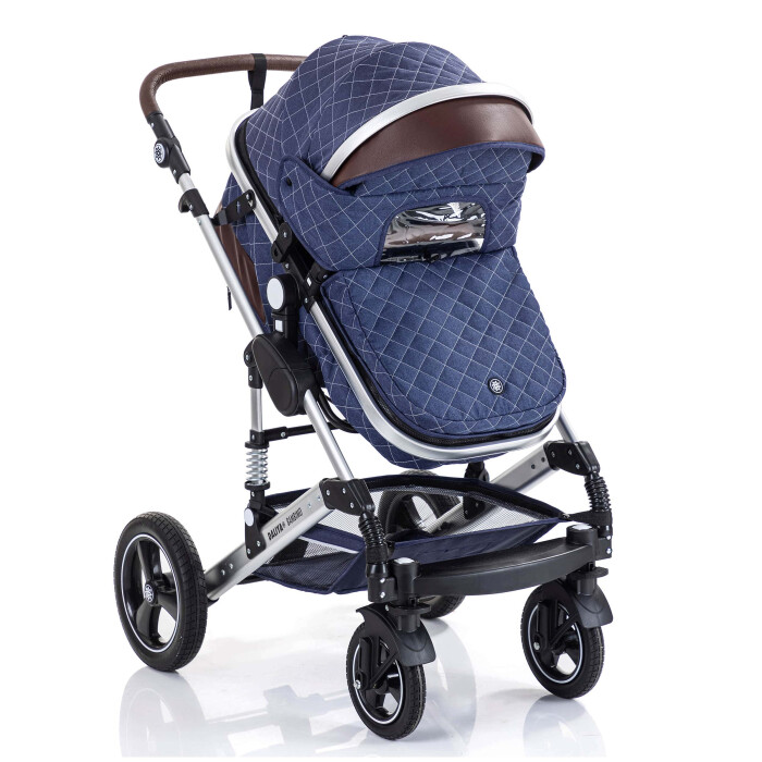 Daliya® BAMBIMO 2in1 Kinderwagen & Buggy (Blau - Silber)