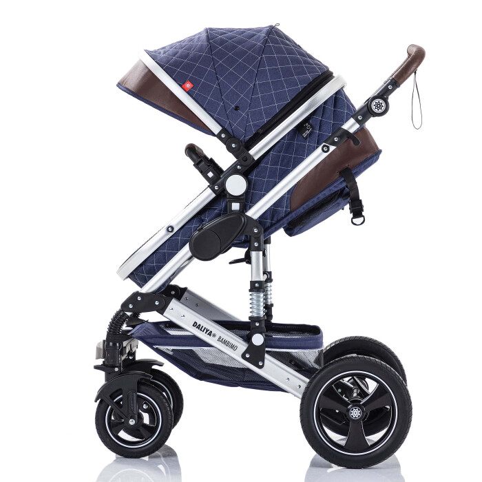 Daliya® BAMBIMO 2in1 Kinderwagen & Buggy (Blau - Silber)