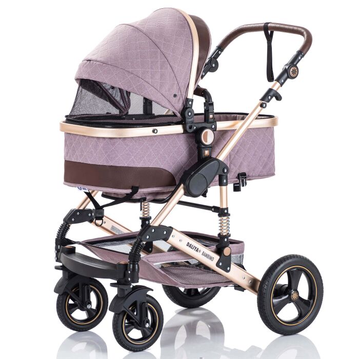 Daliya® BAMBIMO 2in1 Kinderwagen & Buggy (Rose - Gold)