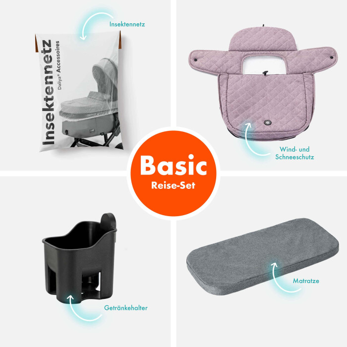Daliya® BAMBIMO 2in1 Kinderwagen & Buggy (Rose - Gold)
