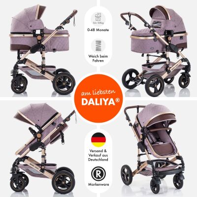 Daliya® BAMBIMO 2in1 Kinderwagen & Buggy (Rose - Gold)