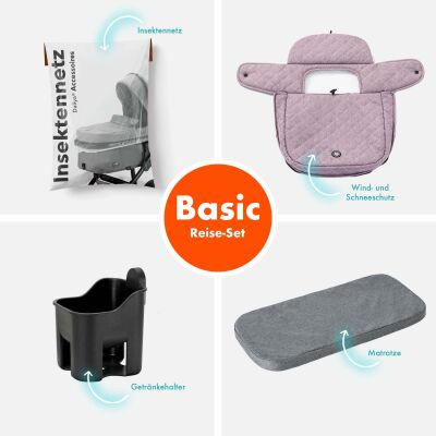Daliya® BAMBIMO 2in1 Kinderwagen & Buggy (Rose - Gold)