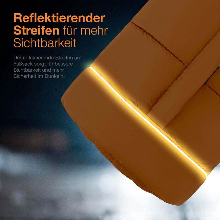 Daliya® ArcticLine Winterfußsack & Schlafsack (Gelb)