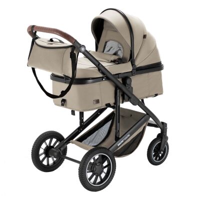Daliya® FLEXI-PRO M 3in1 Kinderwagen & Buggy mit i-Size Babyschale (Beige Leinen)