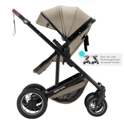 Daliya® FLEXI-PRO M 3in1 Kinderwagen & Buggy mit i-Size Babyschale (Beige Leinen)