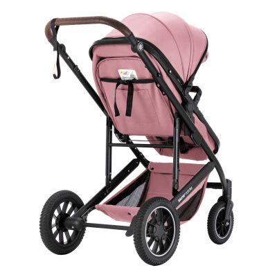 Daliya® FLEXI-PRO M 3in1 Kinderwagen & Buggy mit i-Size Babyschale (Rosa Leinen)