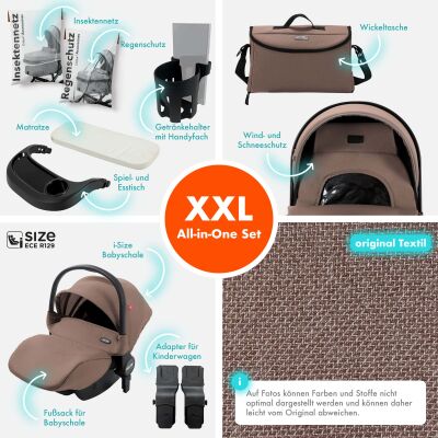 Daliya® FLEXI-PRO M 3in1 Kinderwagen & Buggy mit i-Size Babyschale (Farbauswahl)