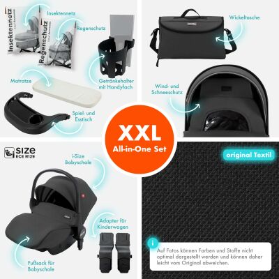 Daliya® FLEXI-PRO M 3in1 Kinderwagen & Buggy mit i-Size Babyschale (Farbauswahl)