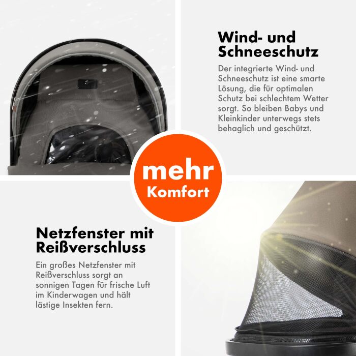 Daliya® FLEXI-PRO M 3in1 Kinderwagen & Buggy mit i-Size Babyschale (Farbauswahl)