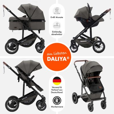 Daliya® FLEXI-PRO M 3in1 Kinderwagen & Buggy mit i-Size Babyschale (Farbauswahl)