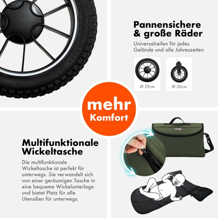 Daliya® FLEXI-PRO M 3in1 Kinderwagen & Buggy mit i-Size Babyschale (Farbauswahl)