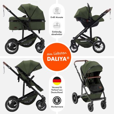 Daliya® FLEXI-PRO M 3in1 Kinderwagen & Buggy mit i-Size Babyschale (Farbauswahl)