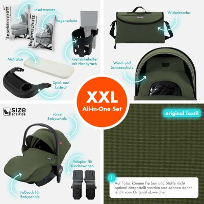 Daliya® FLEXI-PRO M 3in1 Kinderwagen & Buggy mit i-Size Babyschale (Farbauswahl)