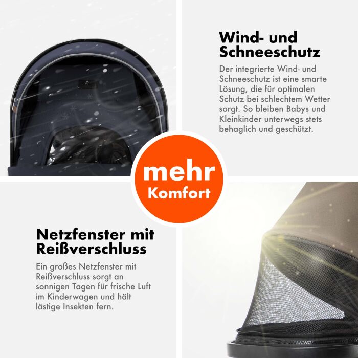 Daliya® FLEXI-PRO M 3in1 Kinderwagen & Buggy mit i-Size Babyschale (Farbauswahl)