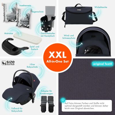 Daliya® FLEXI-PRO M 3in1 Kinderwagen & Buggy mit i-Size Babyschale (Farbauswahl)