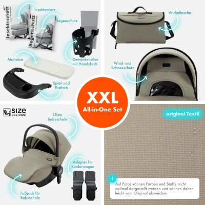 Daliya® FLEXI-PRO M 3in1 Kinderwagen & Buggy mit i-Size Babyschale (Farbauswahl)