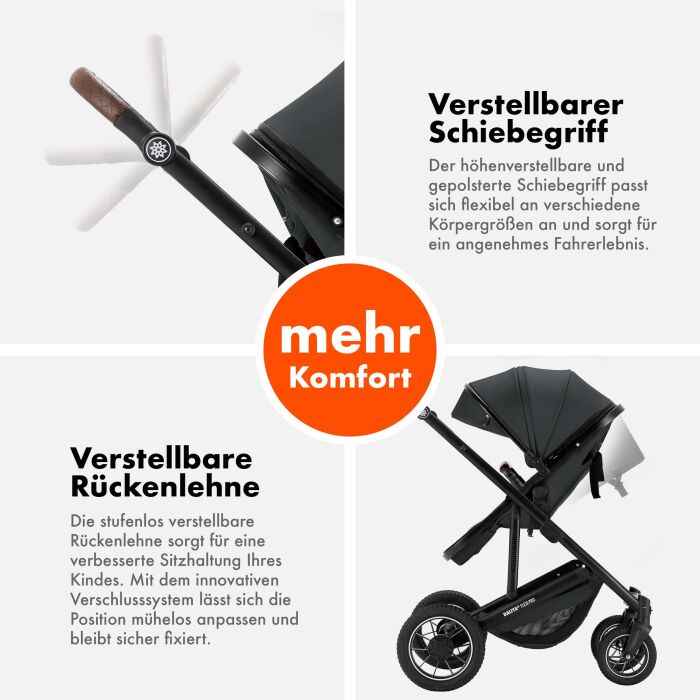 Daliya® FLEXI-PRO M 3in1 Kinderwagen & Buggy mit i-Size Babyschale (Farbauswahl)