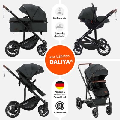 Daliya® FLEXI-PRO M 3in1 Kinderwagen & Buggy mit i-Size Babyschale (Farbauswahl)