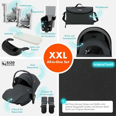 Daliya® FLEXI-PRO M 3in1 Kinderwagen & Buggy mit i-Size Babyschale (Farbauswahl)