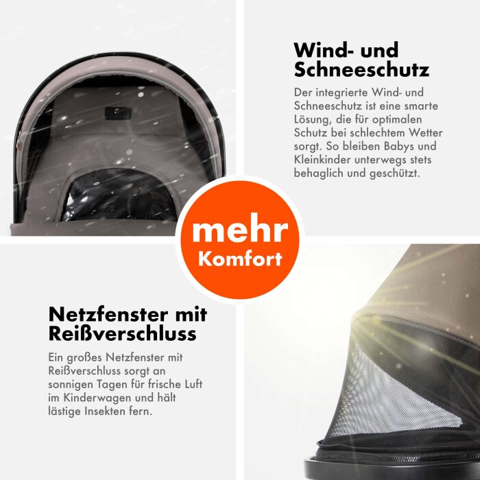 Daliya® FLEXI-PRO M 3in1 Kinderwagen & Buggy mit i-Size Babyschale (Farbauswahl)