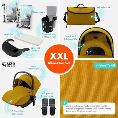 Daliya® FLEXI-PRO M 3in1 Kinderwagen & Buggy mit i-Size Babyschale (Farbauswahl)