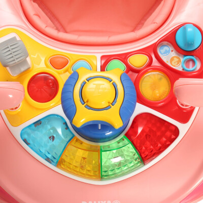 Daliya® BELLINO 4in1 Spiel- und Lauflernwagen (Rosa-Grau)