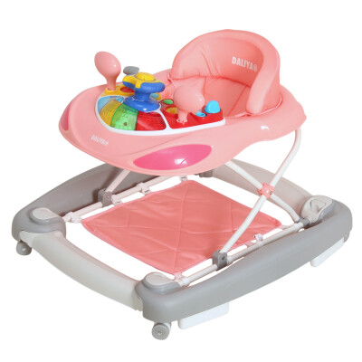 Daliya® BELLINO 4in1 Spiel- und Lauflernwagen (Rosa-Grau)