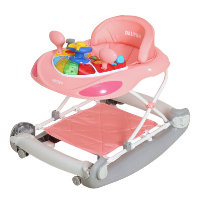 Daliya® BELLINO 4in1 Spiel- und Lauflernwagen (Rosa-Grau)