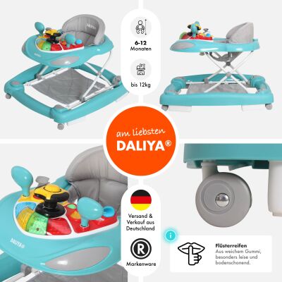 Daliya® BELLINO 4in1 Spiel- und Lauflernwagen (Petrolgrün)