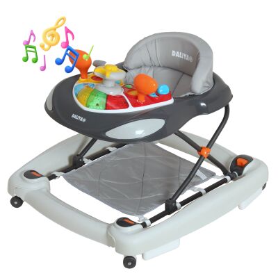 Daliya® BELLINO 4in1 Spiel- und Lauflernwagen (Grau)