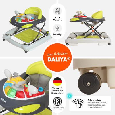 Daliya® BELLINO 4in1 Spiel- und Lauflernwagen (Limonengrün)